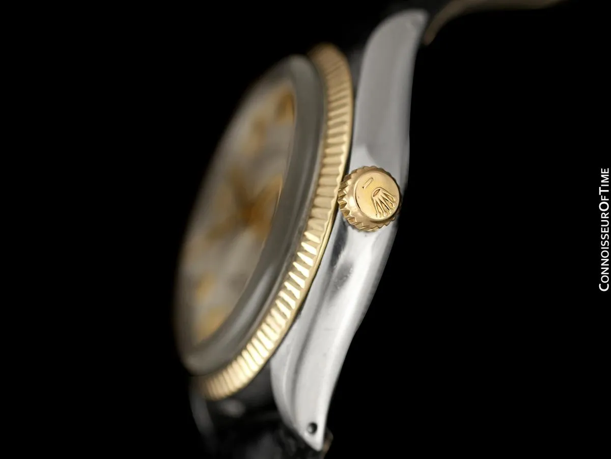 1974 Rolex Oyster Perpetual Vintage Mens Ref. 1005 Watch - 18K Gold & Stainless Steel - Near NOS with Papers