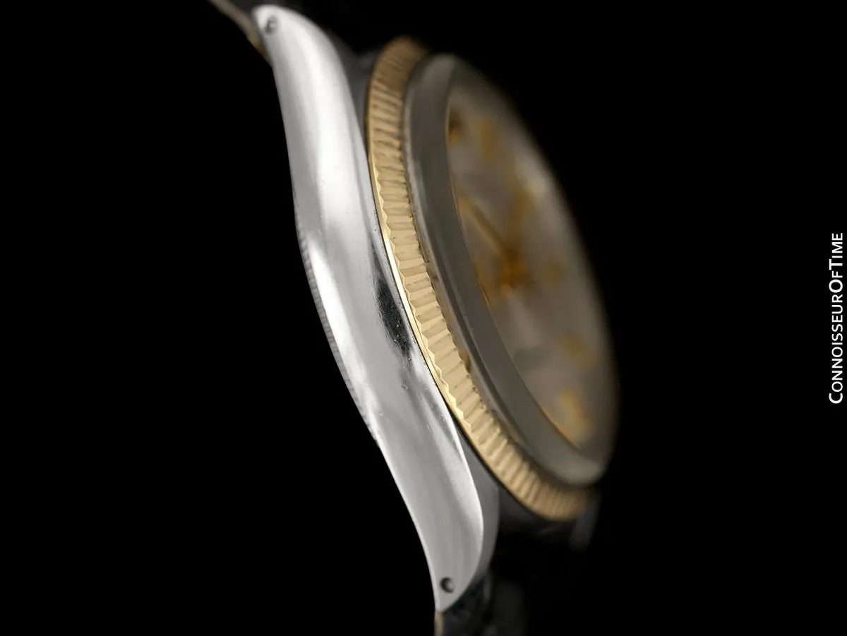 1974 Rolex Oyster Perpetual Vintage Mens Ref. 1005 Watch - 18K Gold & Stainless Steel - Near NOS with Papers