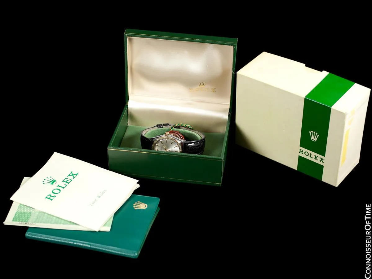 1974 Rolex Oyster Perpetual Vintage Mens Ref. 1005 Watch - 18K Gold & Stainless Steel - Near NOS with Papers
