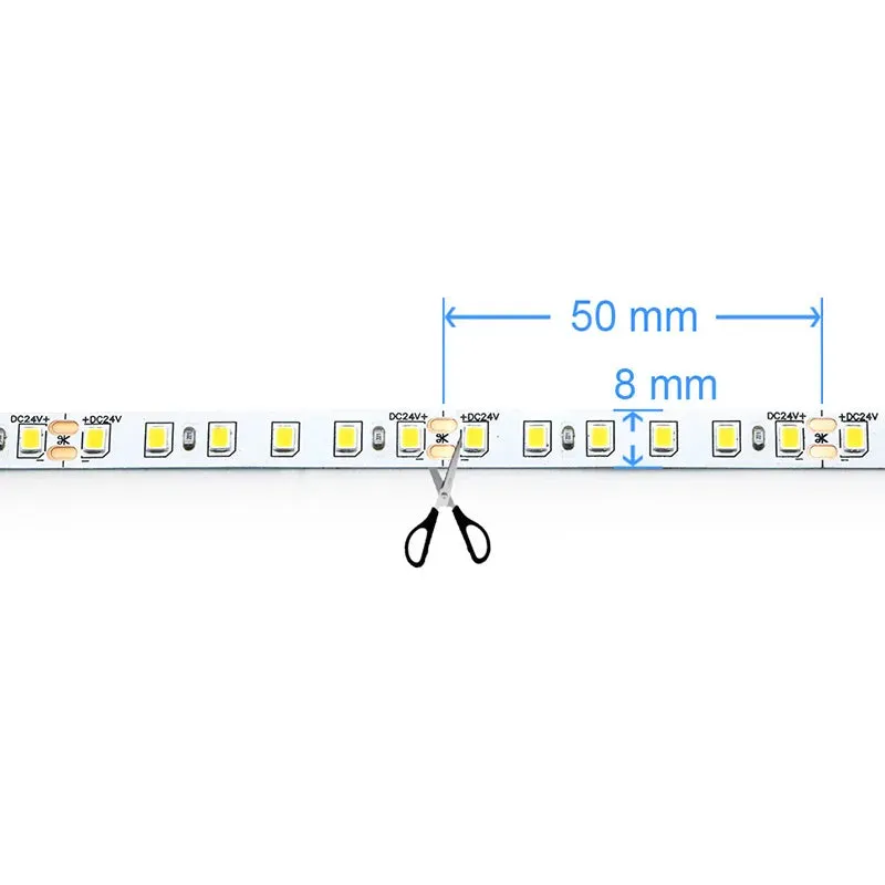 20M Flexible LED Strip Light 2835 DC24V - 120 LEDs/m for Home Lighting
