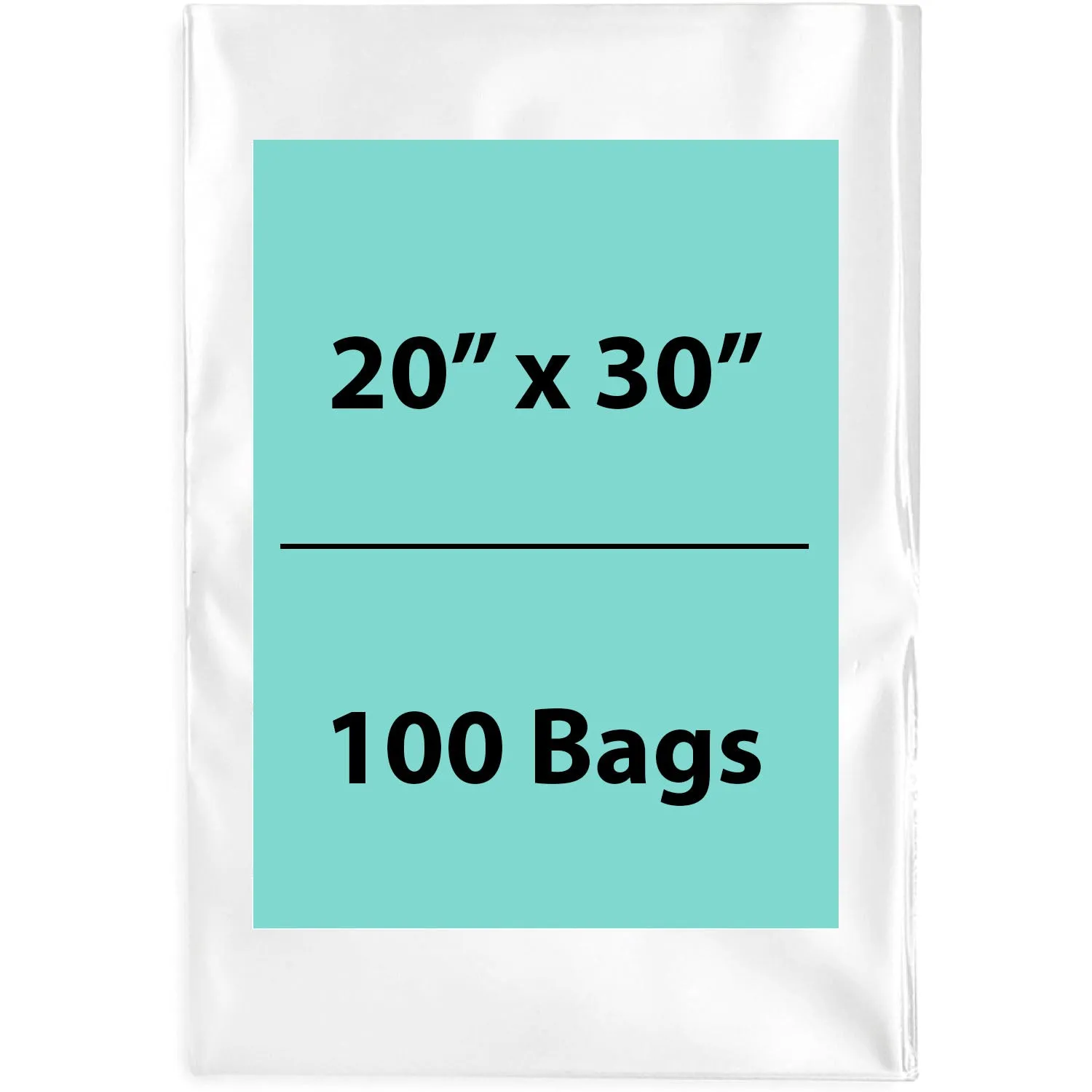 20X30 inches Clear Flat Poly Bags 1.5Mil Open Top (LDPE)