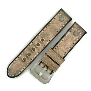 22MM Wax Vintage Leather Watch Band
