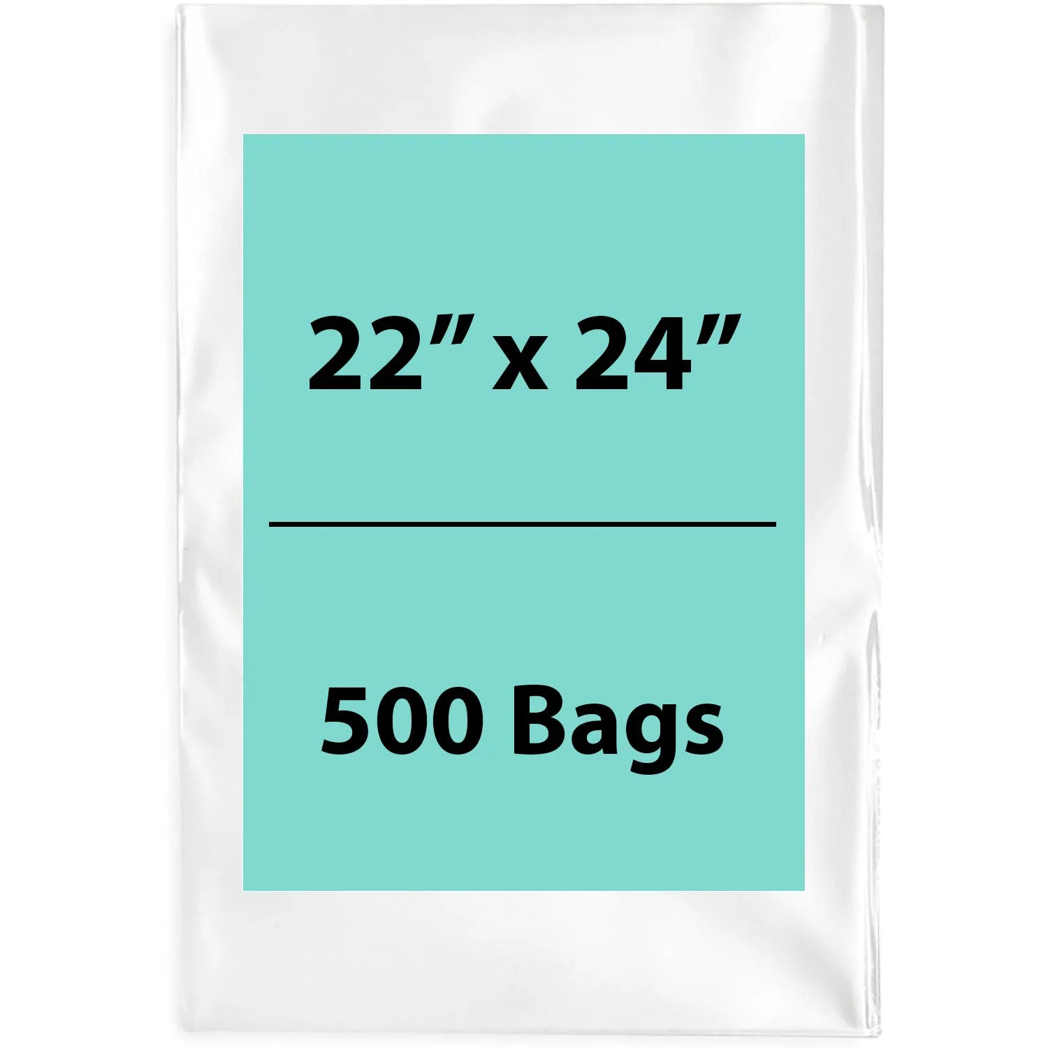 22X24 inches Clear Flat Poly Bags 1.5Mil Open Top (LDPE)