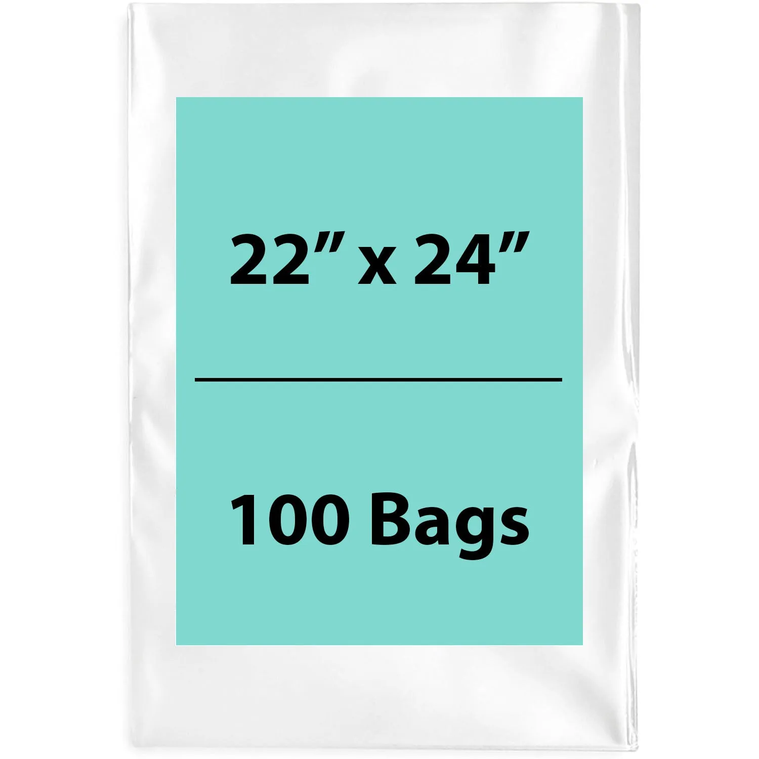 22X24 inches Clear Flat Poly Bags 1.5Mil Open Top (LDPE)