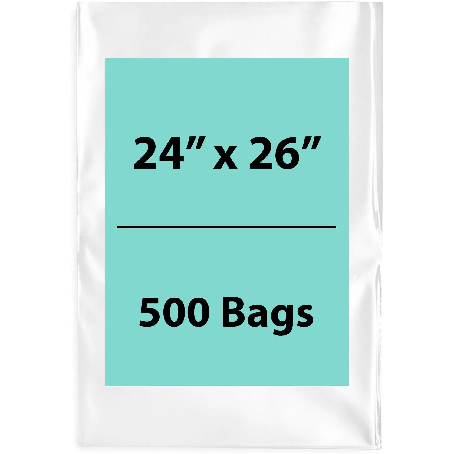 24X26 inches Clear Flat Poly Bags 1.5Mil Open Top (LDPE)