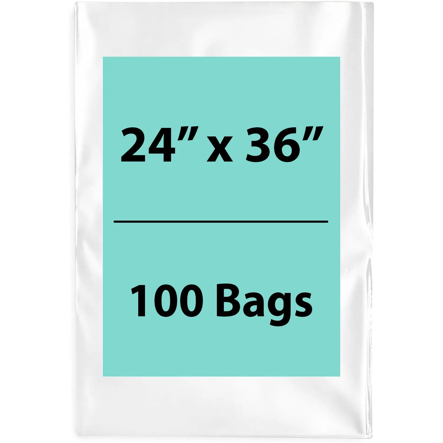 24X36 inches Clear Flat Poly Bags 6Mil Open Top (LDPE)