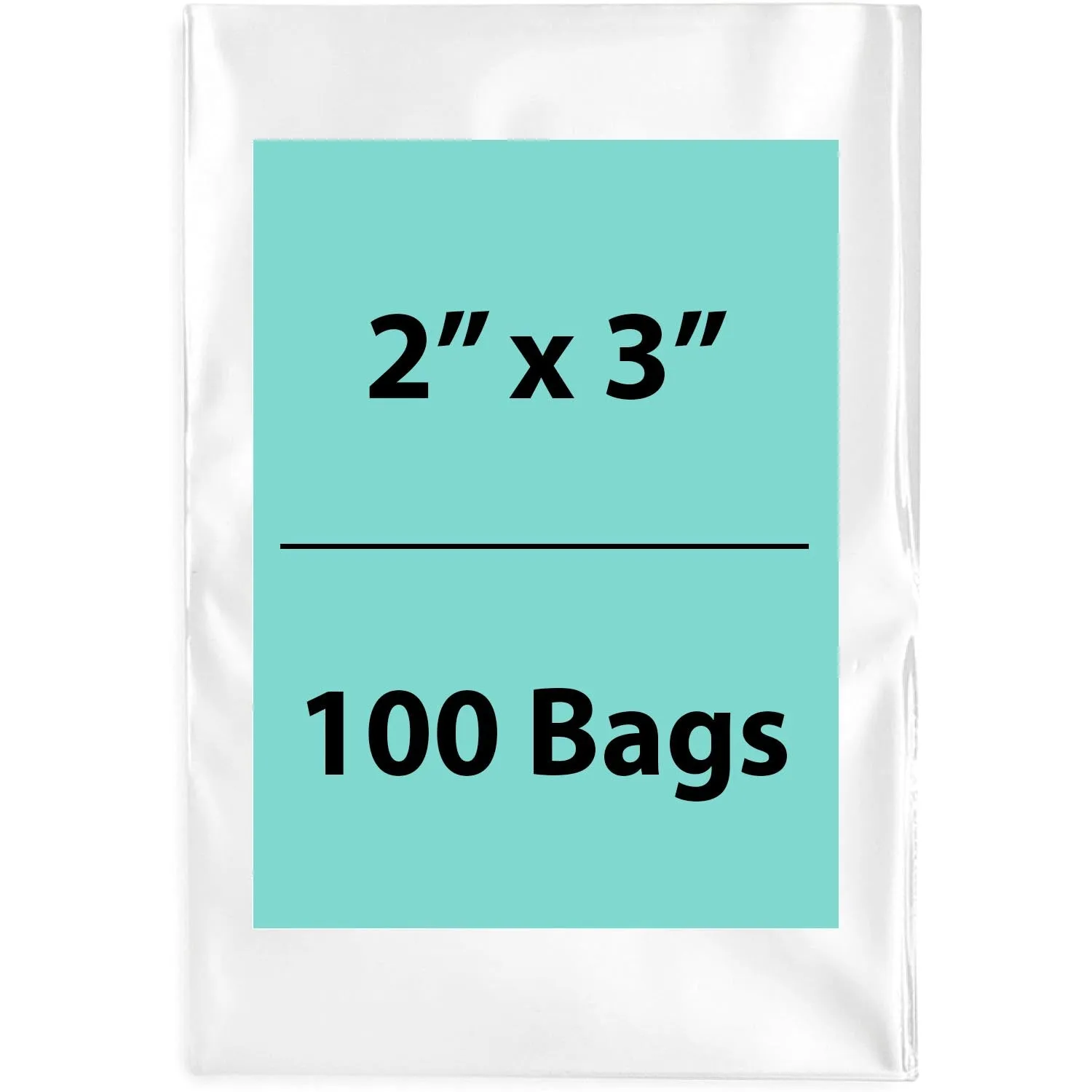 2X3 inches Clear Flat Poly Bags 1.25Mil Open Top (LDPE)