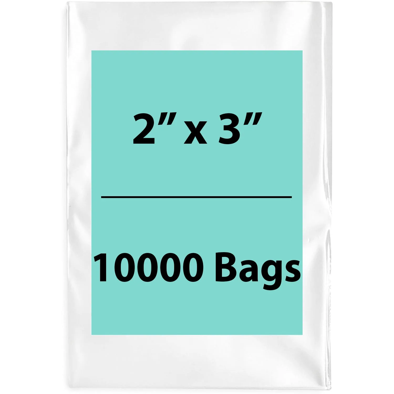 2X3 inches Clear Flat Poly Bags 1.25Mil Open Top (LDPE)