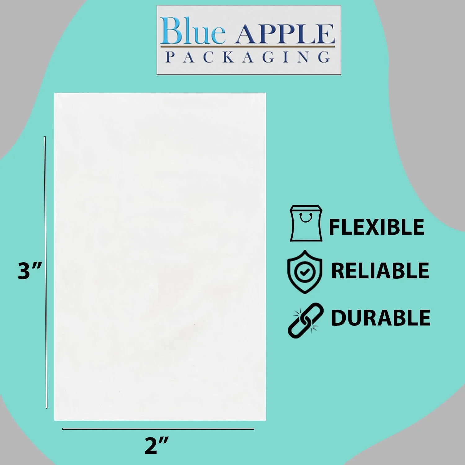 2X3 inches Clear Flat Poly Bags 1.25Mil Open Top (LDPE)