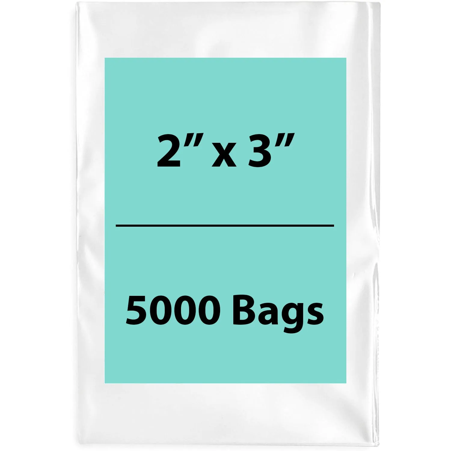 2X3 inches Clear Flat Poly Bags 6Mil Open Top (LDPE)