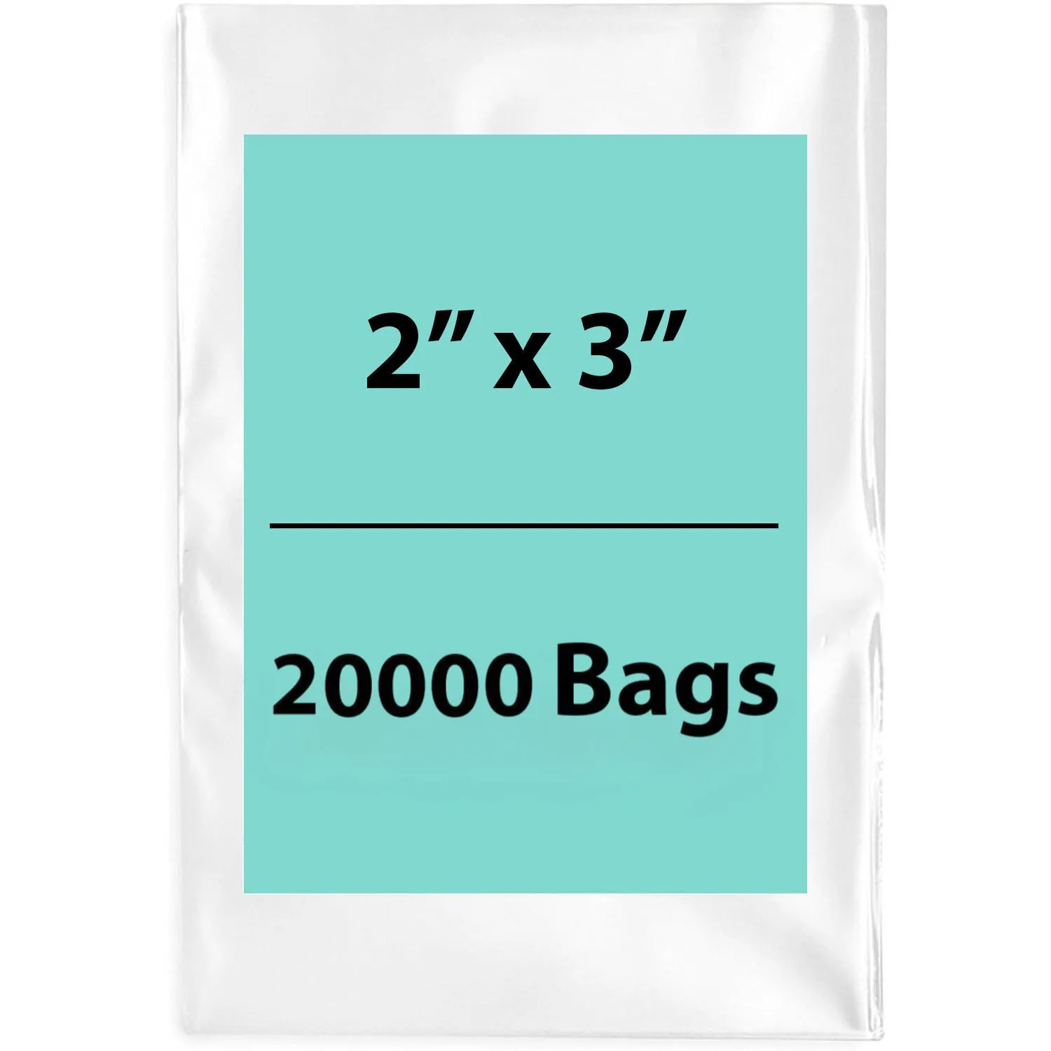 2X3 inches Clear Flat Poly Bags 6Mil Open Top (LDPE)