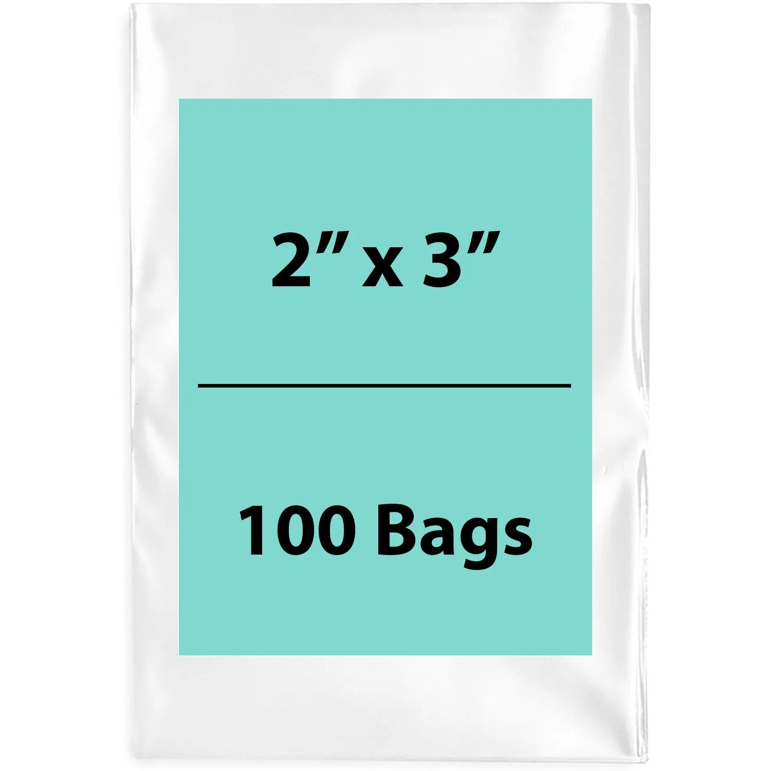 2X3 inches Clear Flat Poly Bags 6Mil Open Top (LDPE)