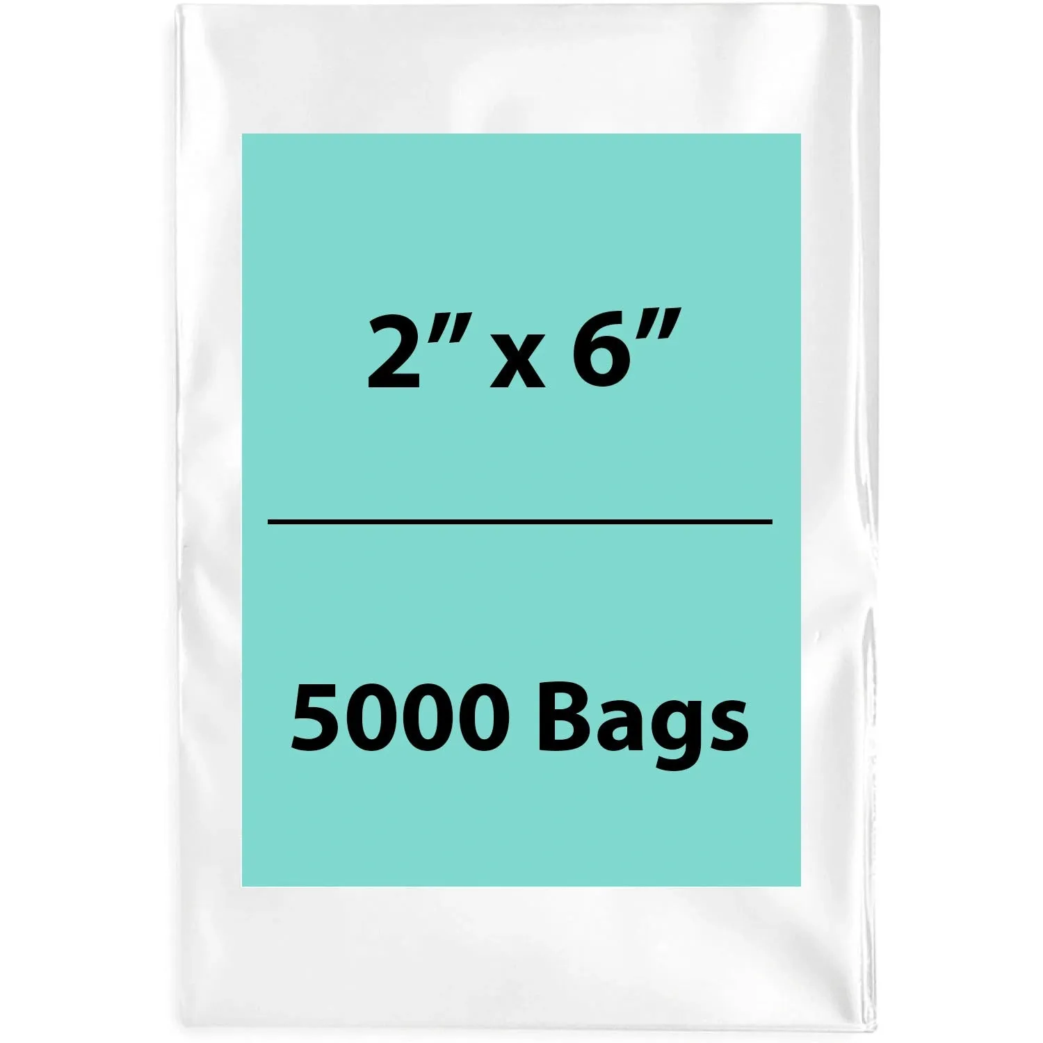 2X6 inches Clear Flat Poly Bags 3 Mil Open Top (LDPE)