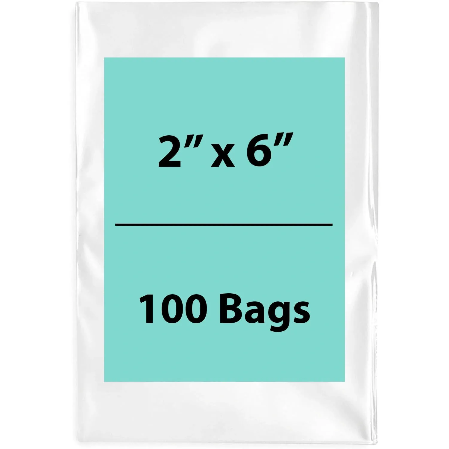 2X6 inches Clear Flat Poly Bags 3 Mil Open Top (LDPE)