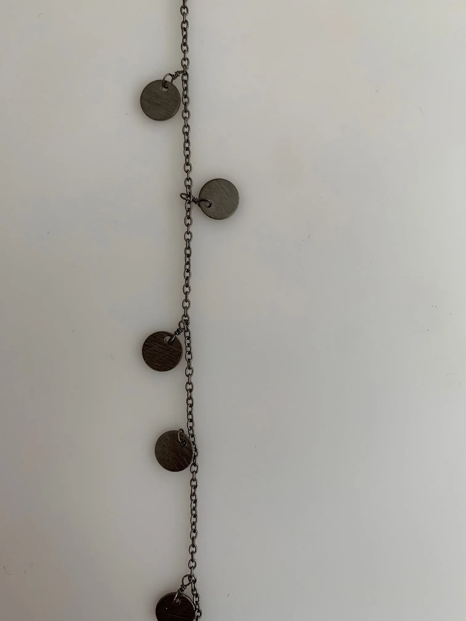 3 Feet long Disc Chain | Dangling Disc Chain | Gold Finish and Gunmetal Plated | Flat DISC Chain | Disc Size is 8mm |