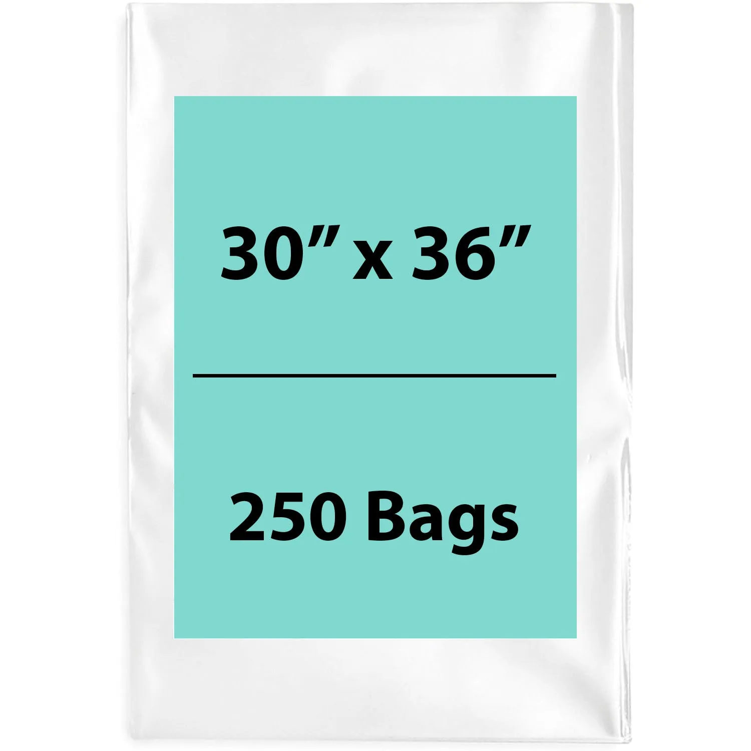 30X36 inches Clear Flat Poly Bags 1.5Mil Open Top (LDPE)