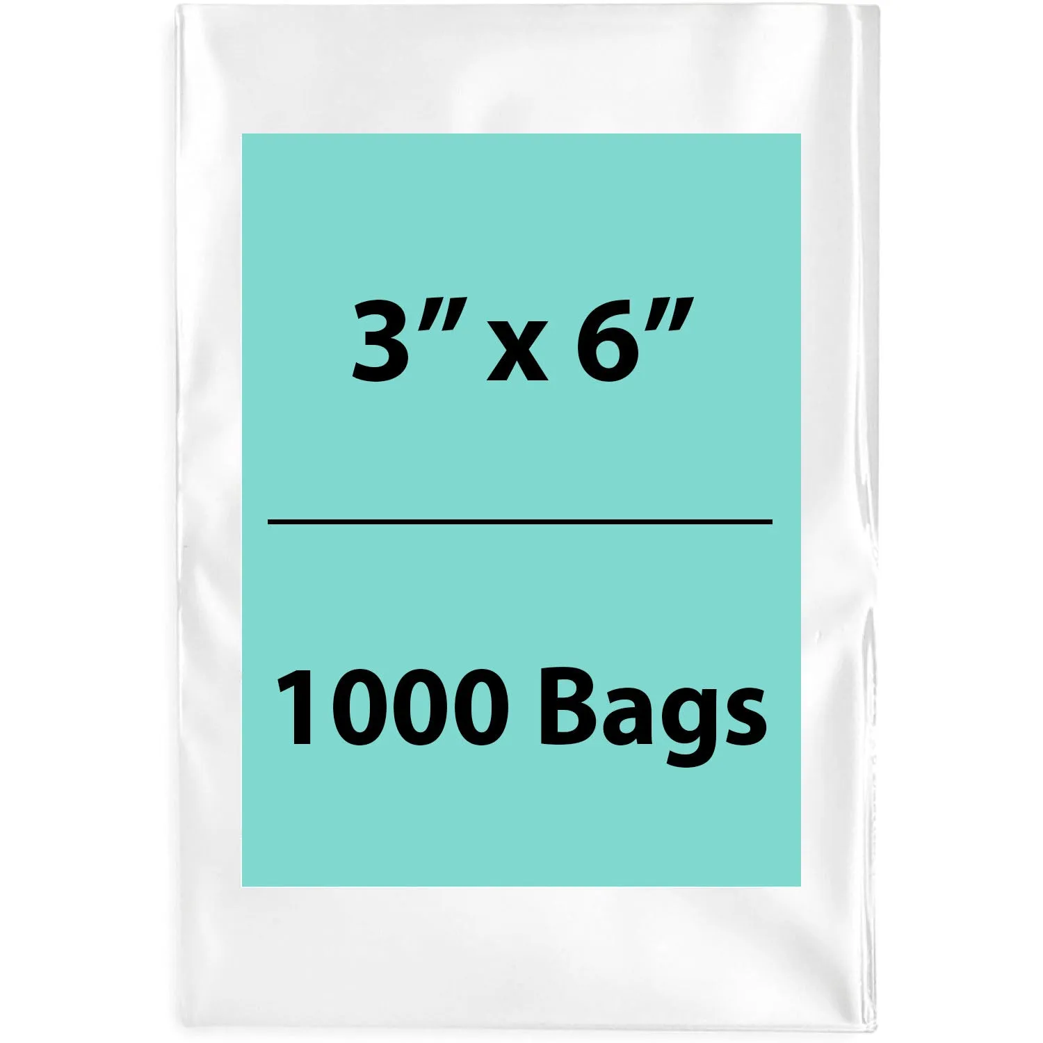 3X6 inches Clear Flat Poly Bags 6Mil Open Top (LDPE)