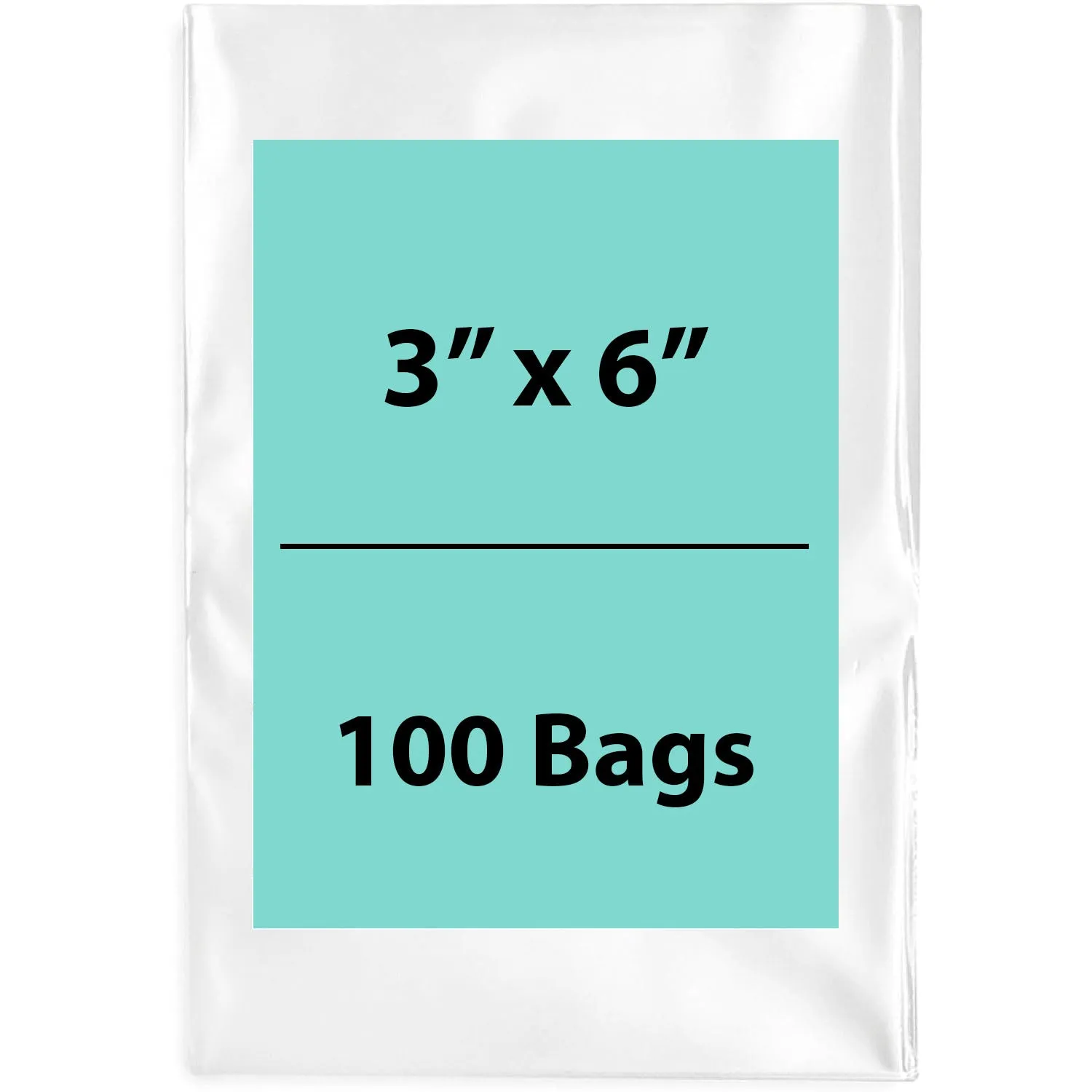 3X6 inches Clear Flat Poly Bags 6Mil Open Top (LDPE)
