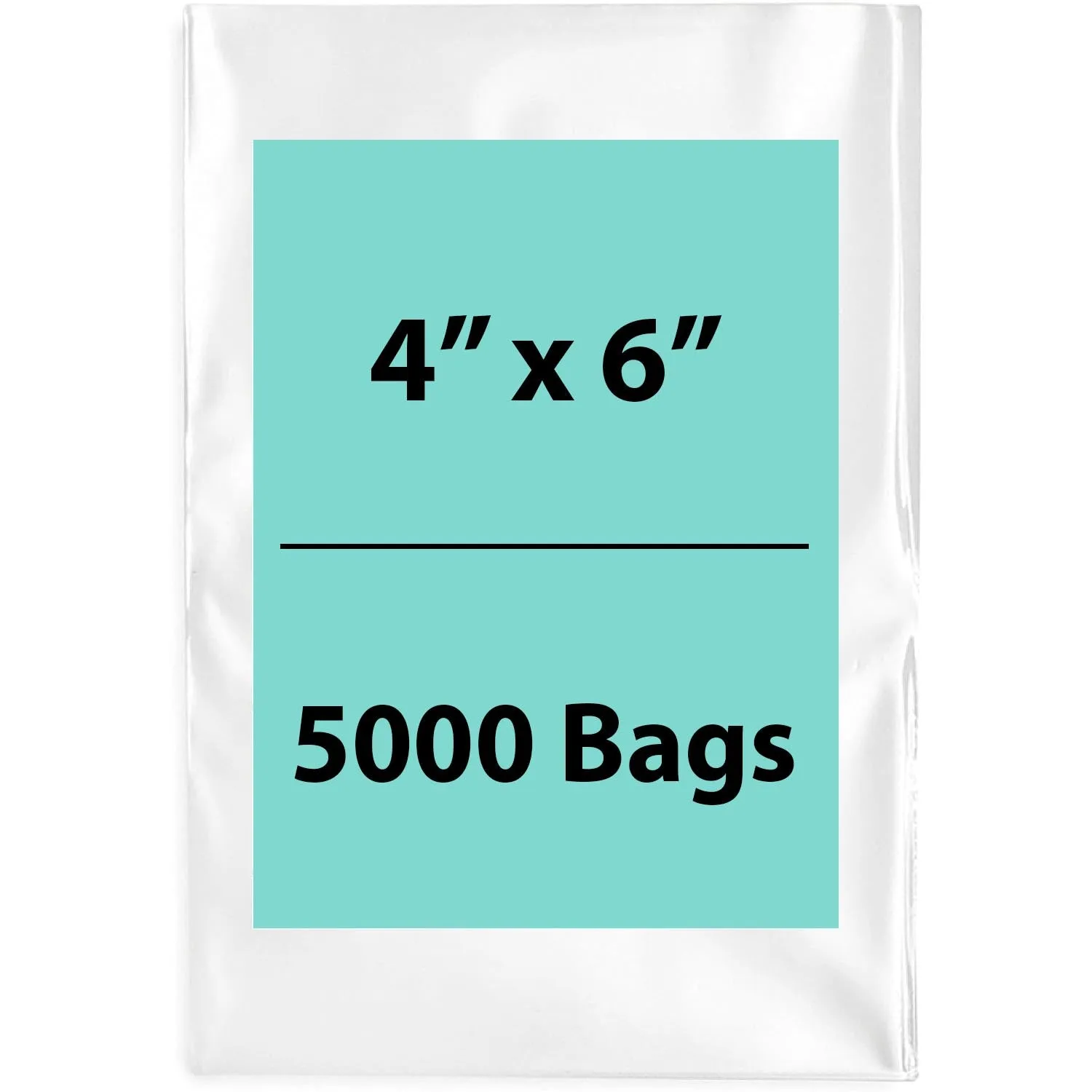 4X6 inches Clear Flat Poly Bags 1.25Mil Open Top (LDPE)