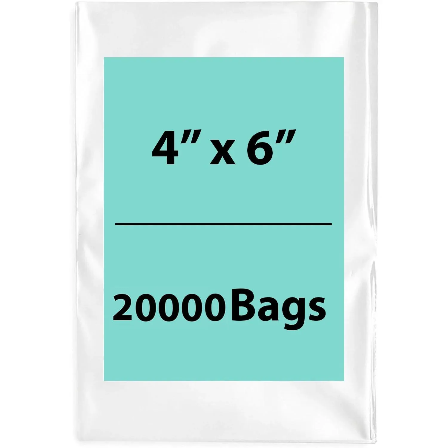 4X6 inches Clear Flat Poly Bags 1.25Mil Open Top (LDPE)