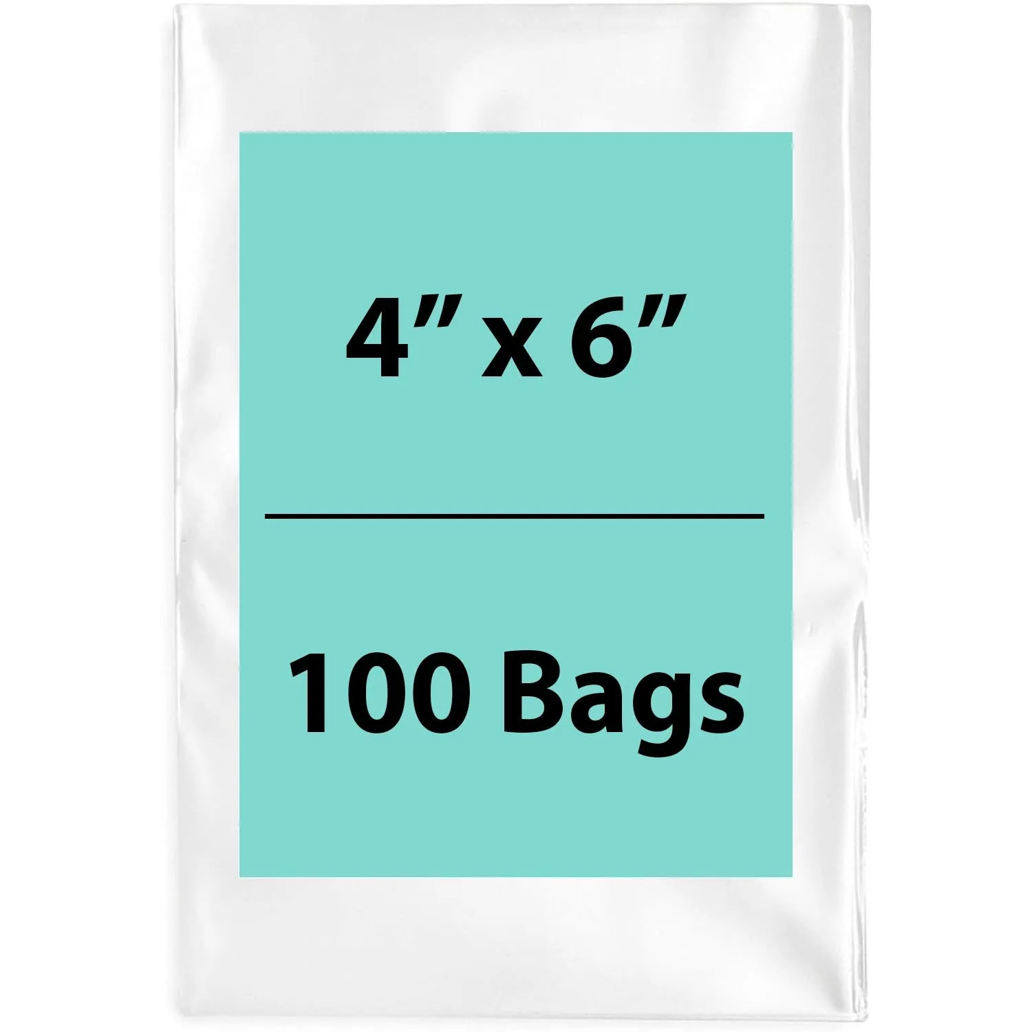 4X6 inches Clear Flat Poly Bags 1.25Mil Open Top (LDPE)