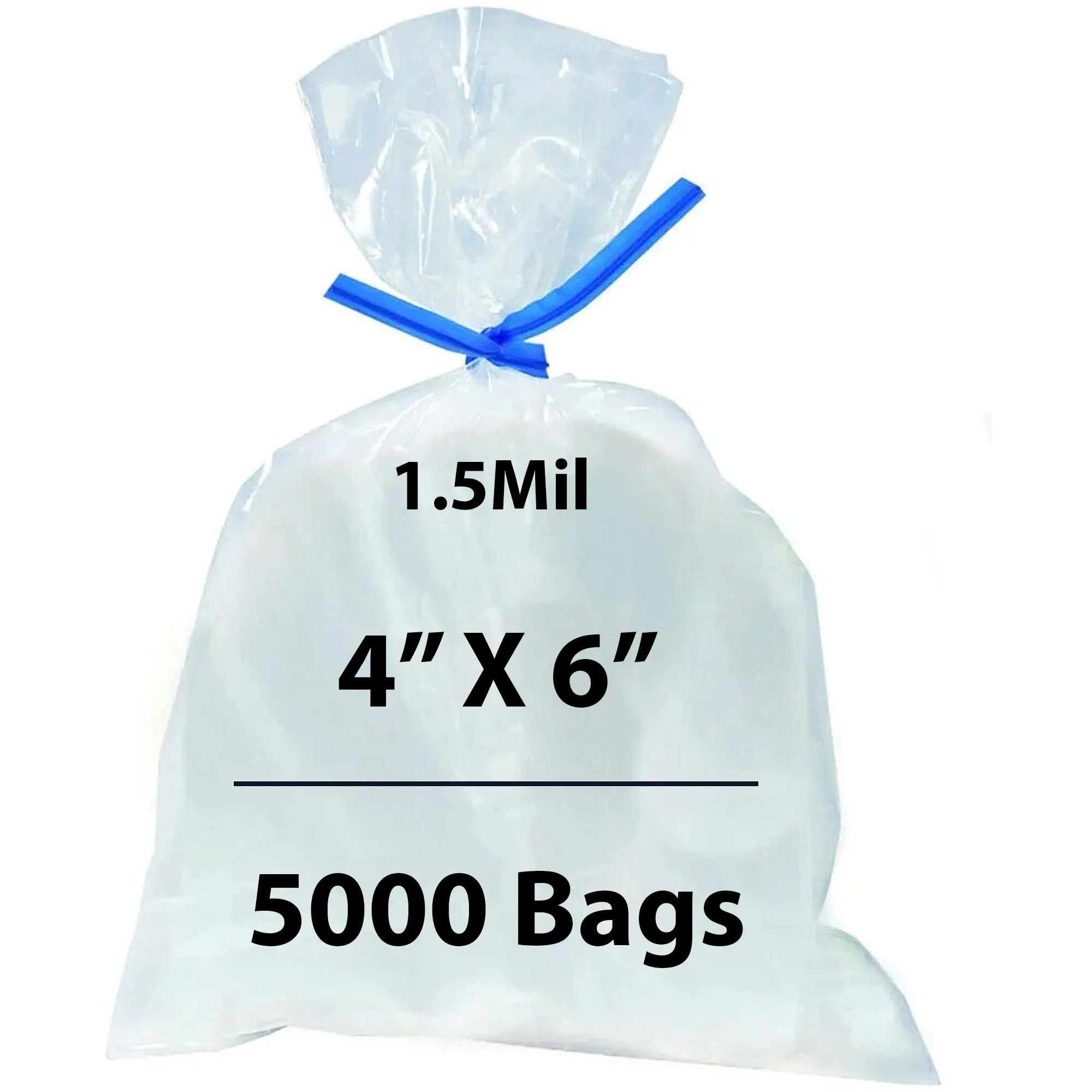 4X6 inches Polypropylene Bags 1.5 Mil Clear Flat