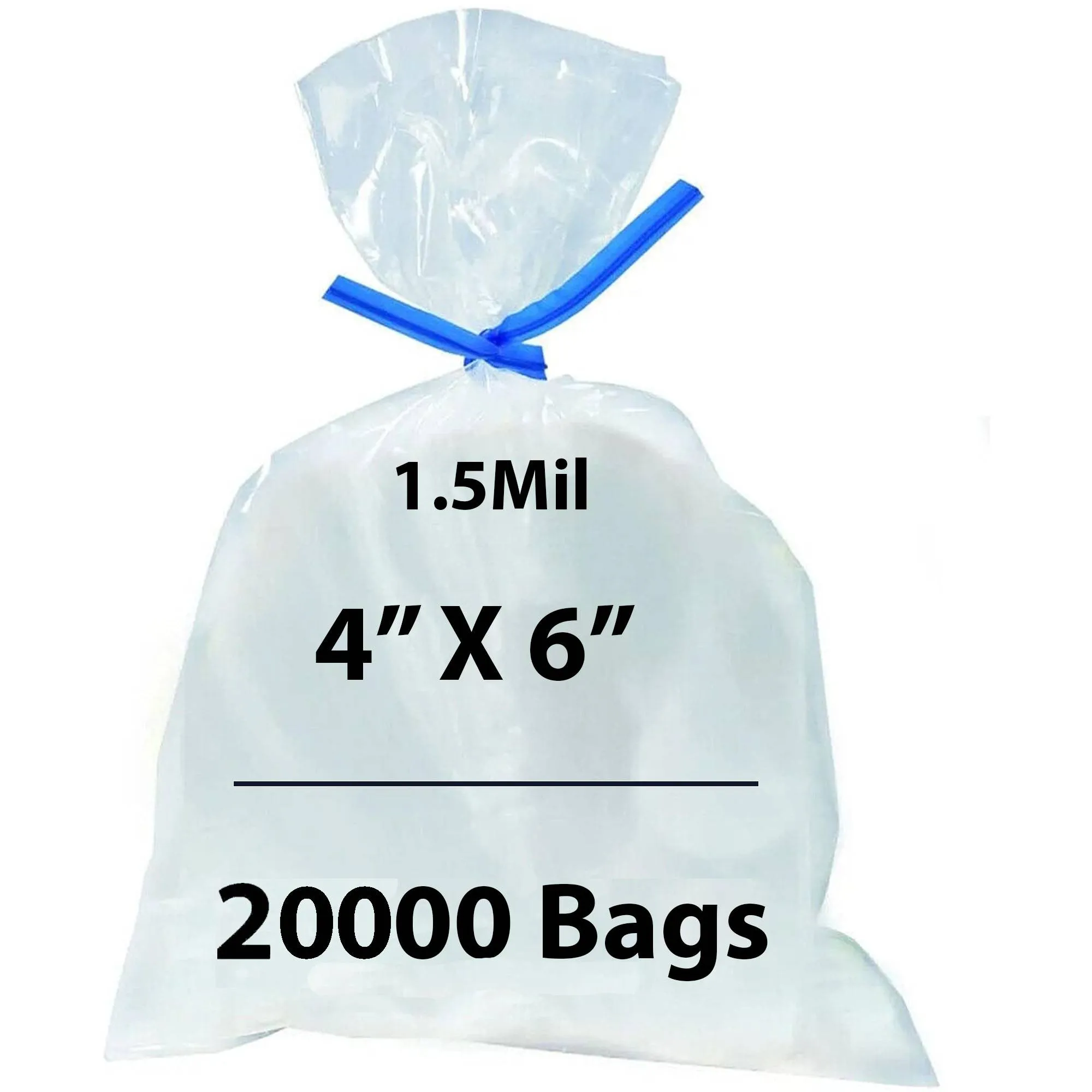 4X6 inches Polypropylene Bags 1.5 Mil Clear Flat