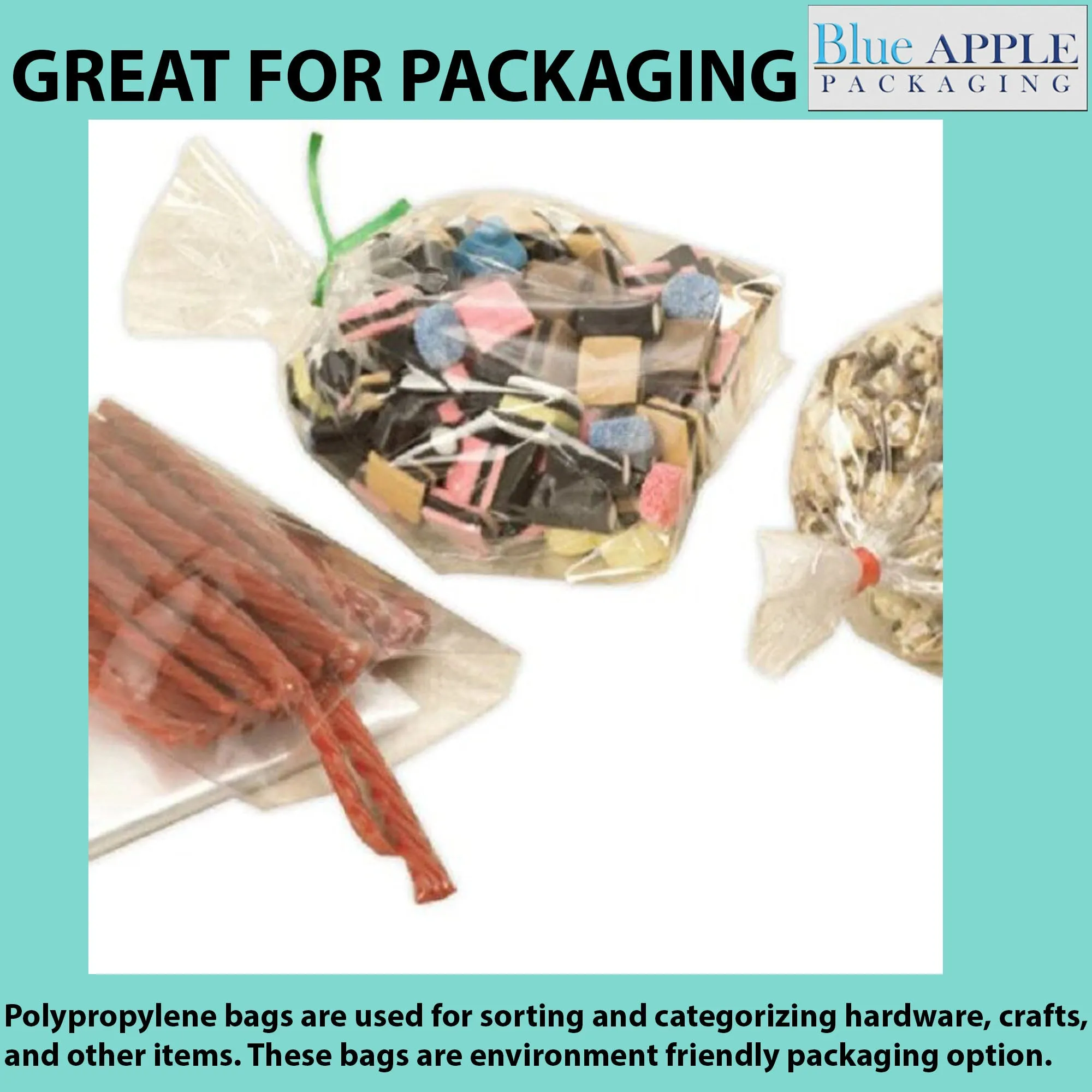 4X6 inches Polypropylene Bags 1.5 Mil Clear Flat