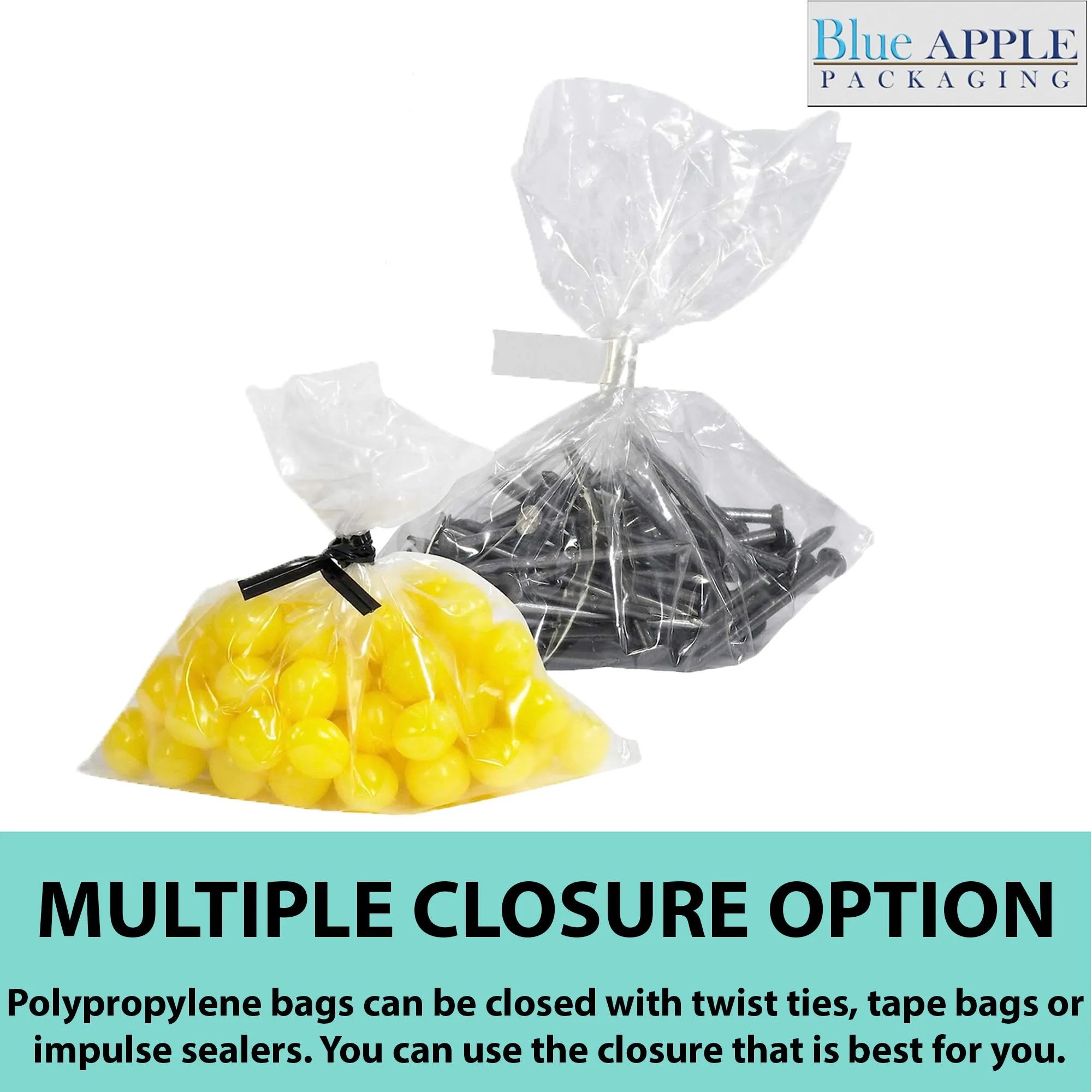 4X6 inches Polypropylene Bags 1.5 Mil Clear Flat