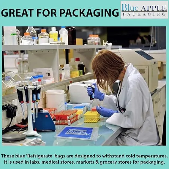4X6 inches Refrigerator Bags (Printed) 2 Mil Zipper Reclosable for Pharmacy