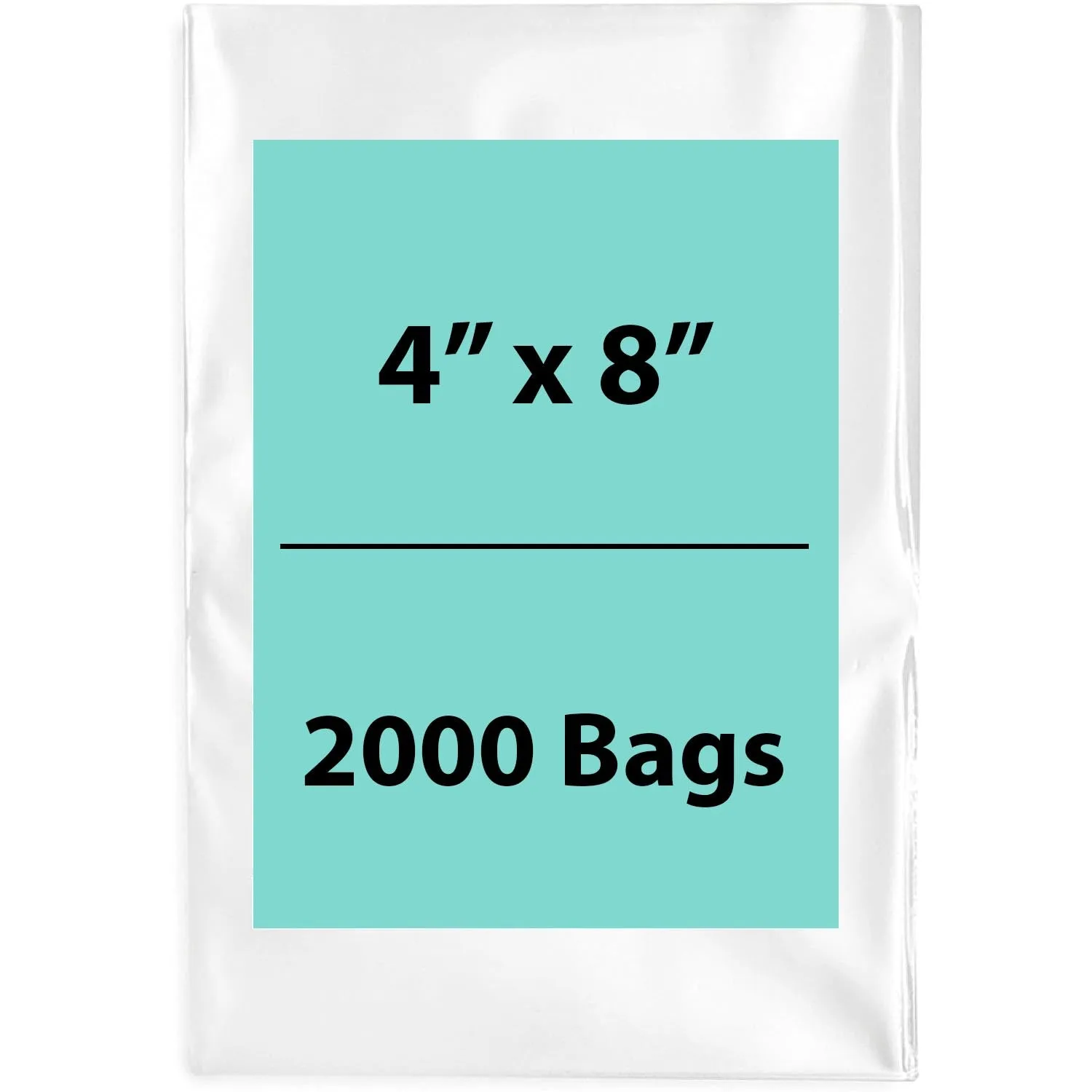 4X8 inches Clear Flat Poly Bags 3Mil Open Top (LDPE)
