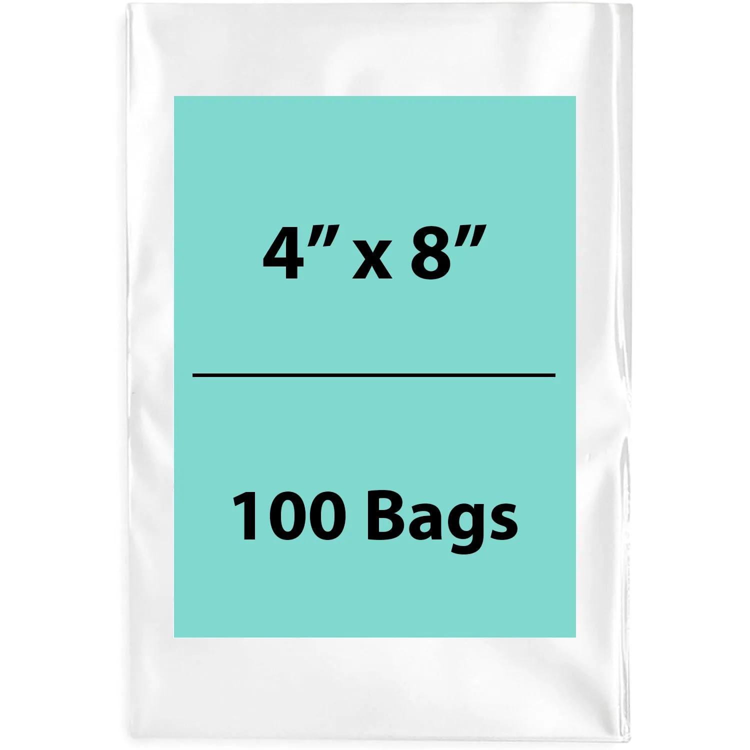 4X8 inches Clear Flat Poly Bags 3Mil Open Top (LDPE)
