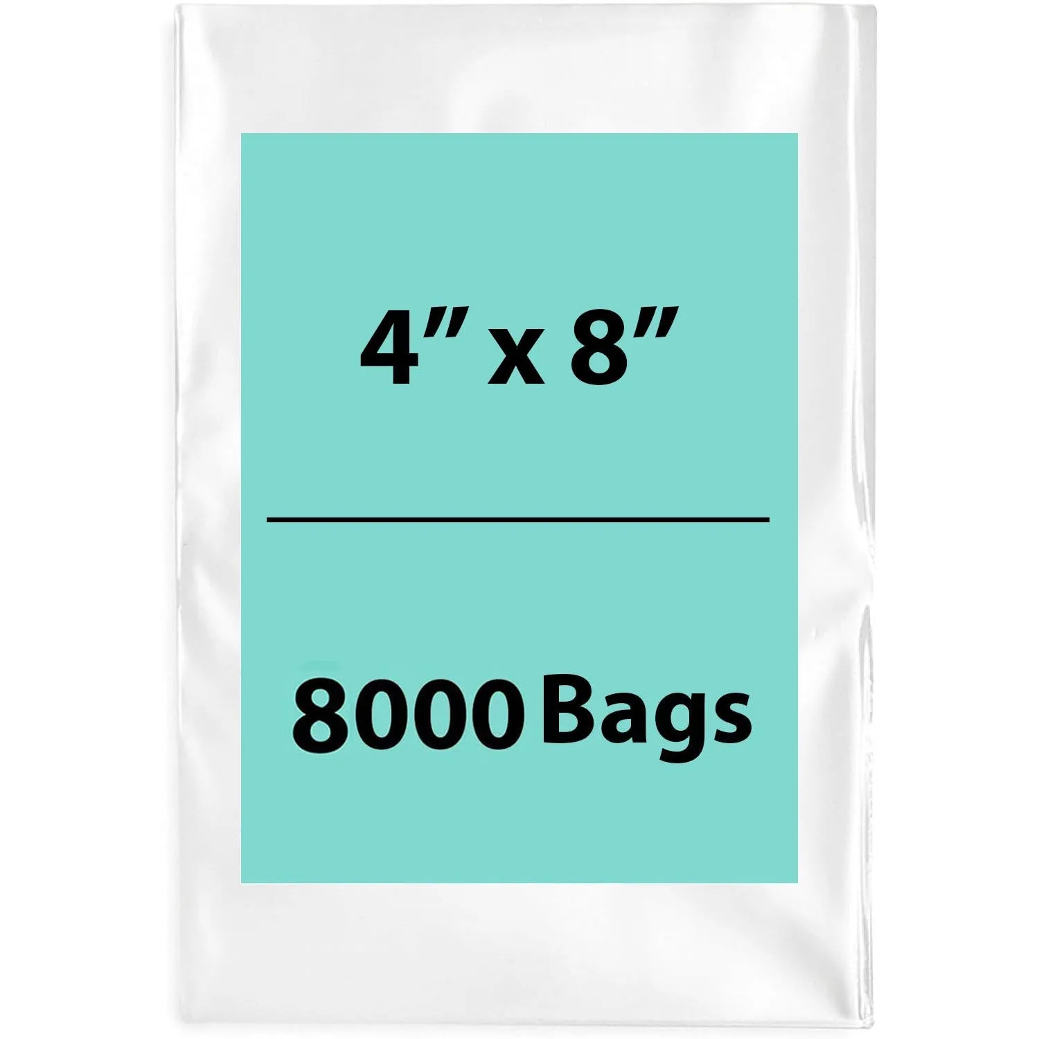 4X8 inches Clear Flat Poly Bags 3Mil Open Top (LDPE)