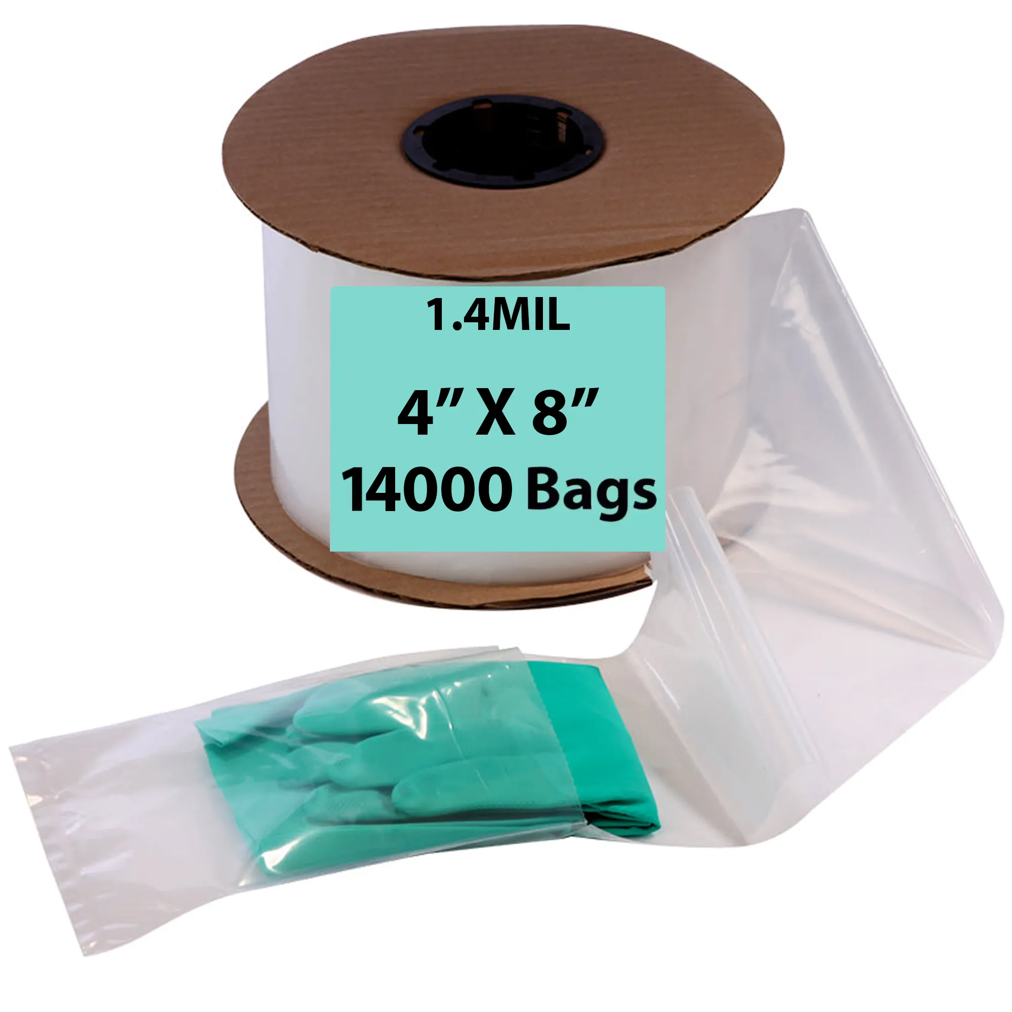 4X8 Inches Kwik-Fill® Pre-Opened Bags on Roll 1.4 Mil Auto Bag 1750/RL