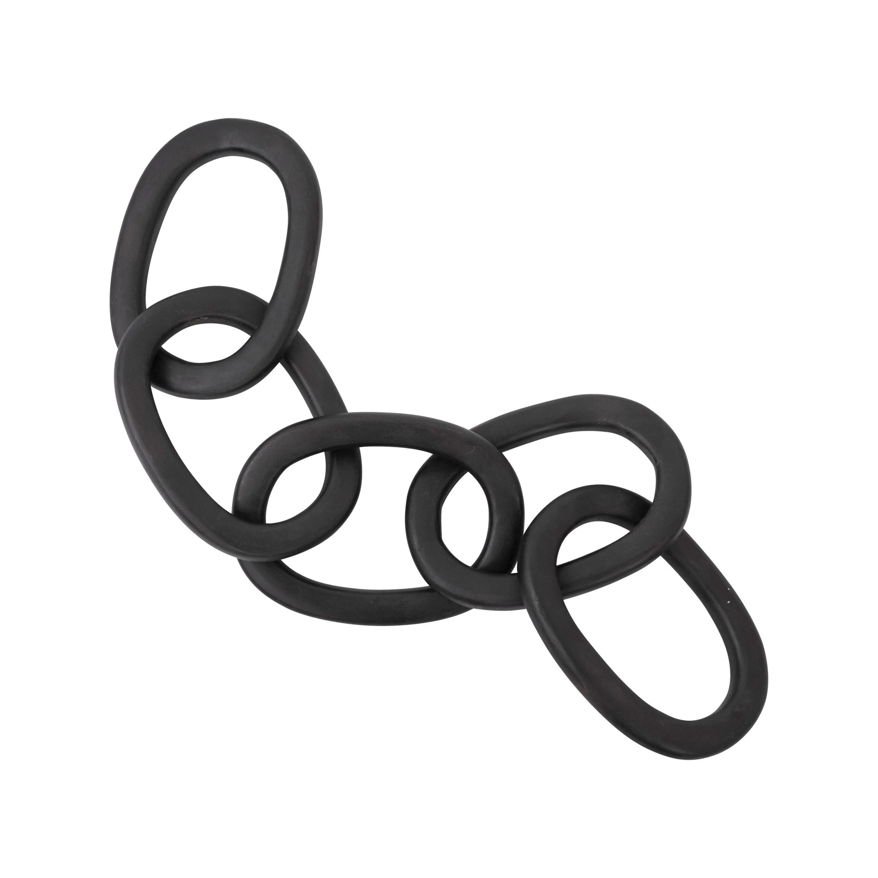 5-Link Black Chain Decor