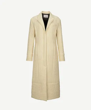 [50% OFF] Faux leather quilted coat