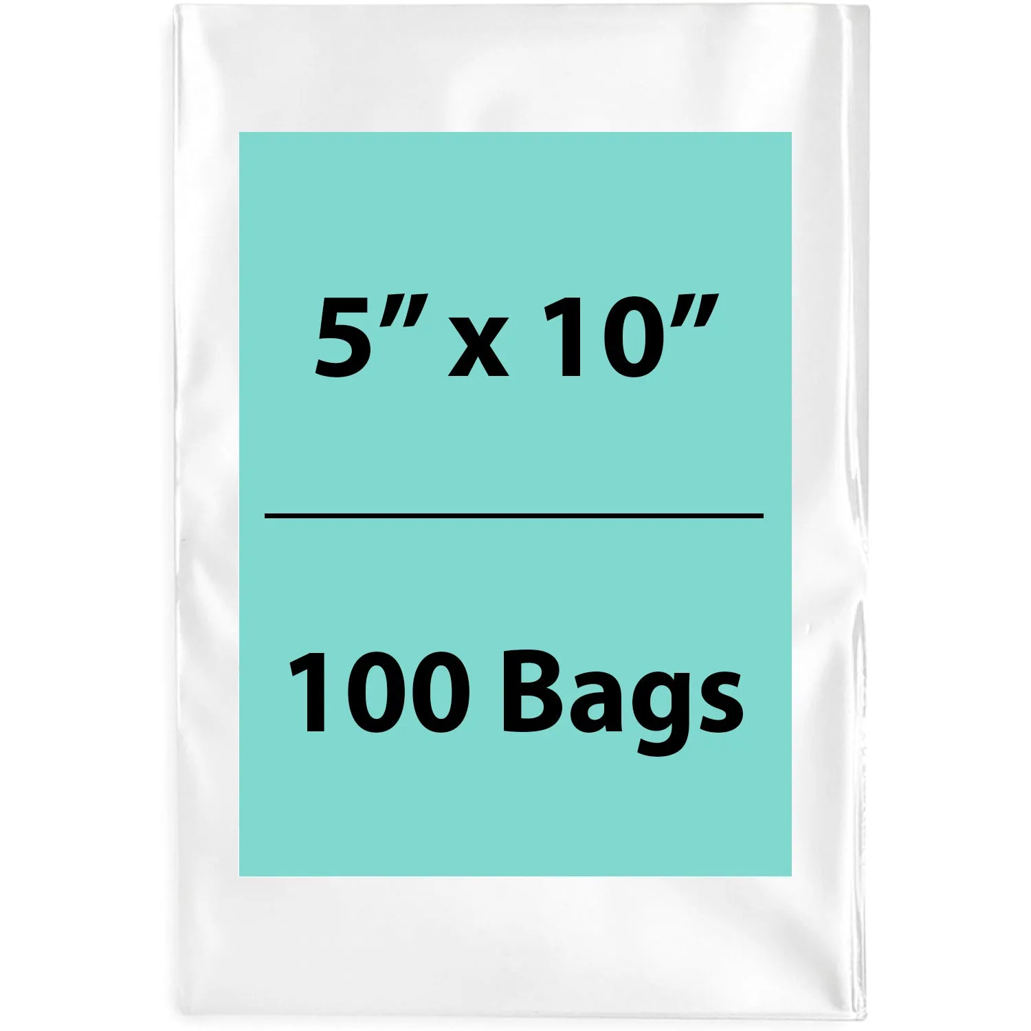 5X10 inches Clear Flat Poly Bags 1.5Mil Open Top (LDPE)