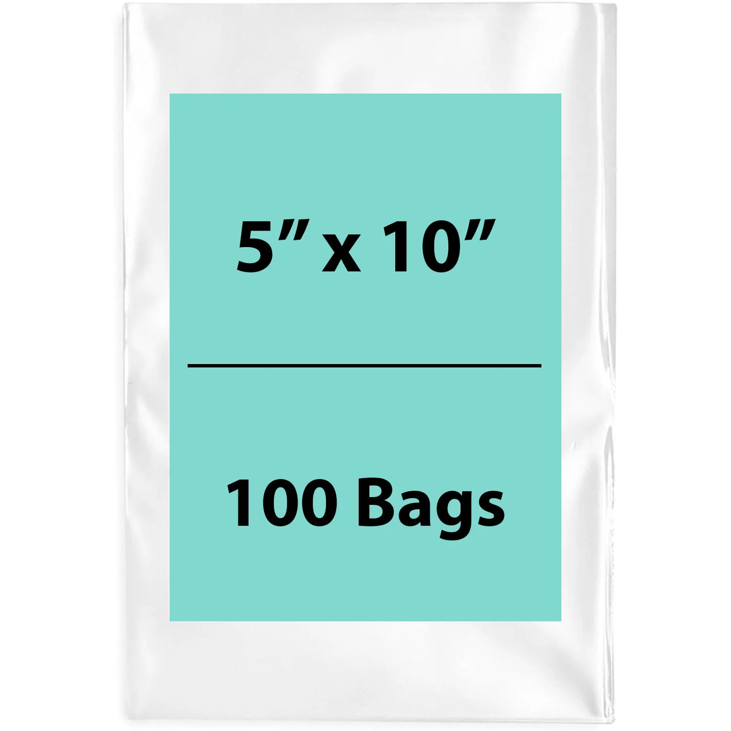 5X10 inches Clear Flat Poly Bags 2Mil Open Top (LDPE)