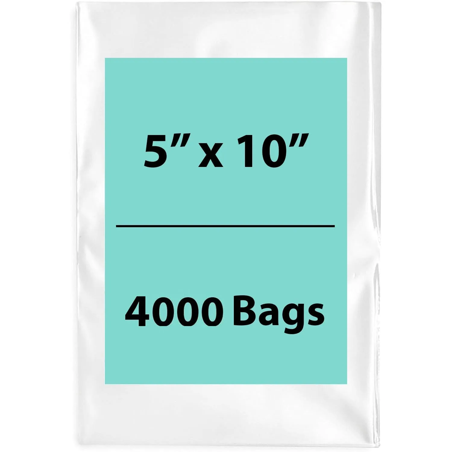 5X10 inches Clear Flat Poly Bags 2Mil Open Top (LDPE)