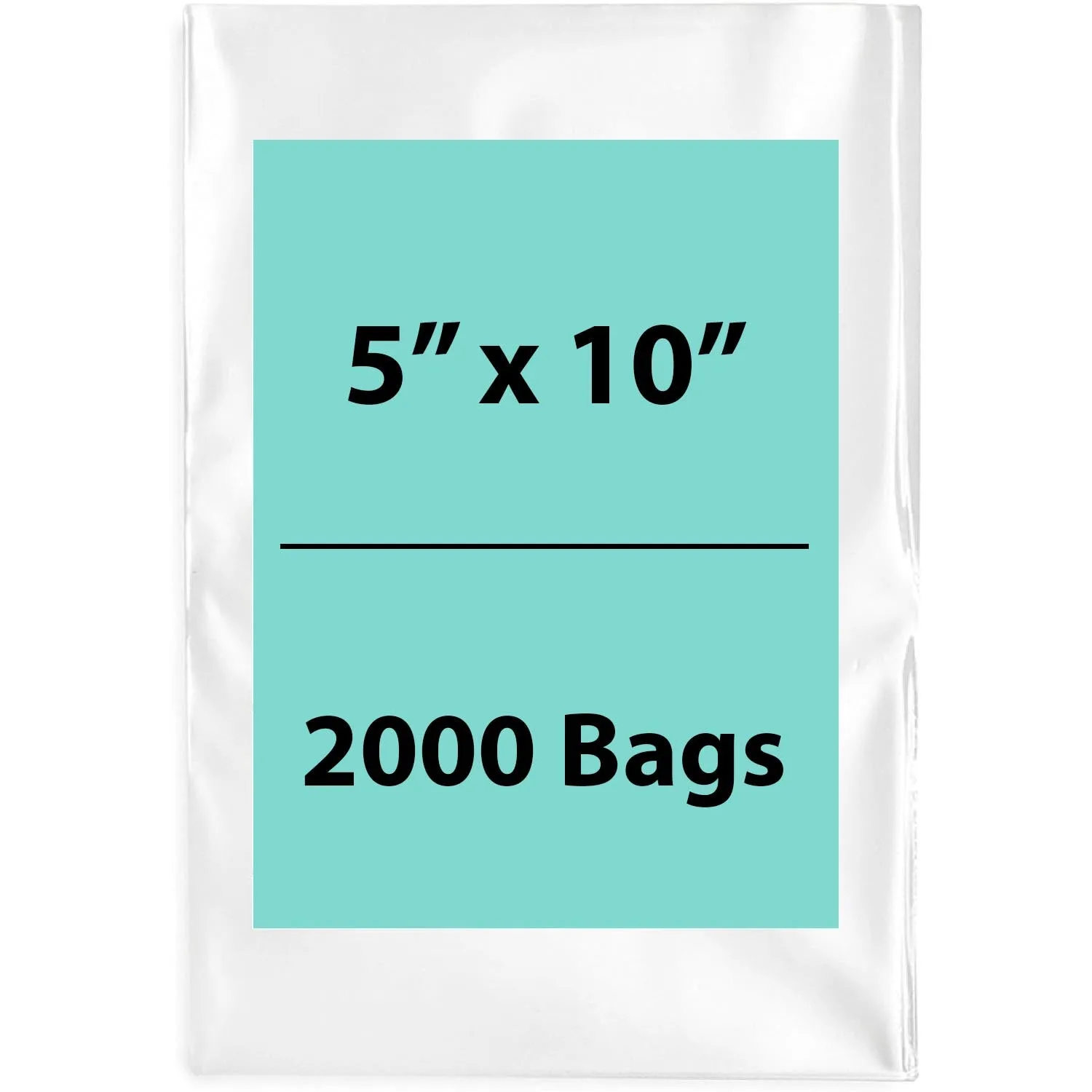 5X10 inches Clear Flat Poly Bags 2Mil Open Top (LDPE)