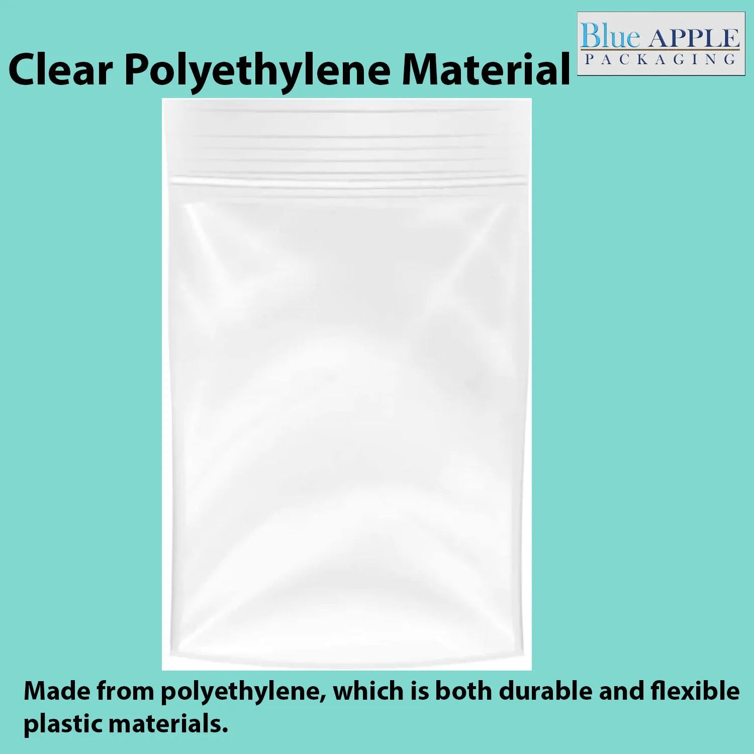 5X7 inches Reclosable Single Line Zipper Poly Bags 2 Mil (LDPE)