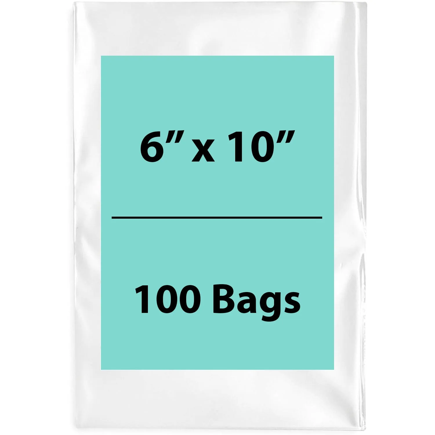 6X10 inches Clear Flat Poly Bags 2Mil Open Top (LDPE)