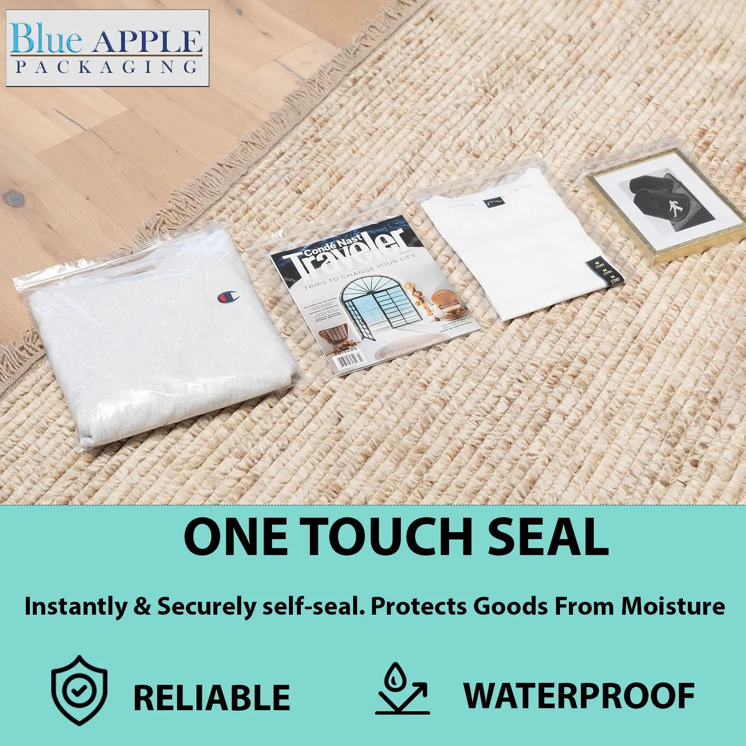 6X10 inches Reclosable Poly Bags with Hang Hole 2 Mil (LDPE) Single Track Zipper