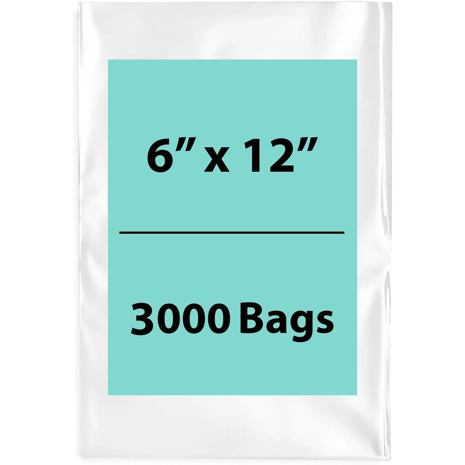 6X12 inches Clear Flat Poly Bags 4Mil Open Top (LDPE)