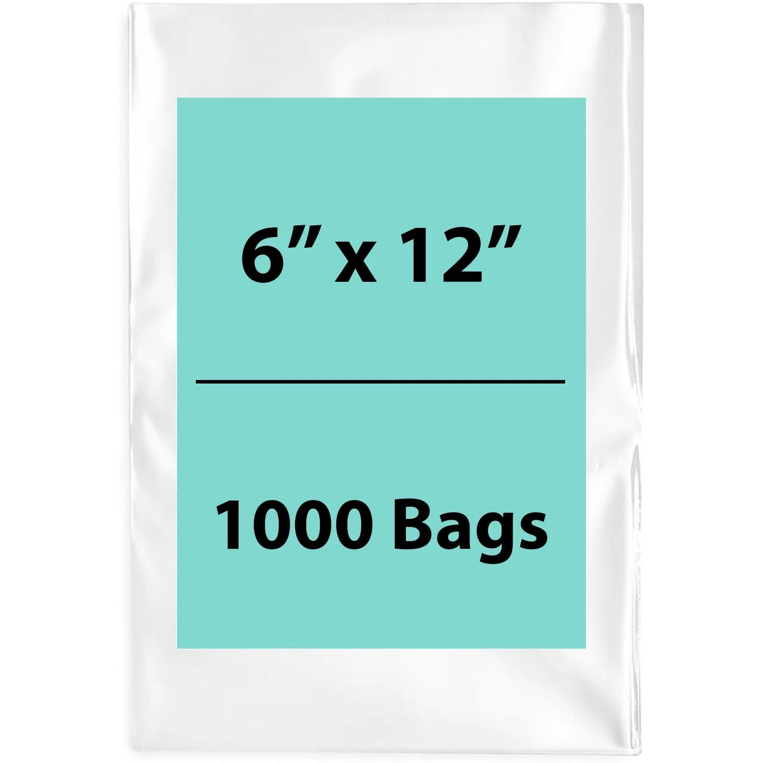 6X12 inches Clear Flat Poly Bags 4Mil Open Top (LDPE)