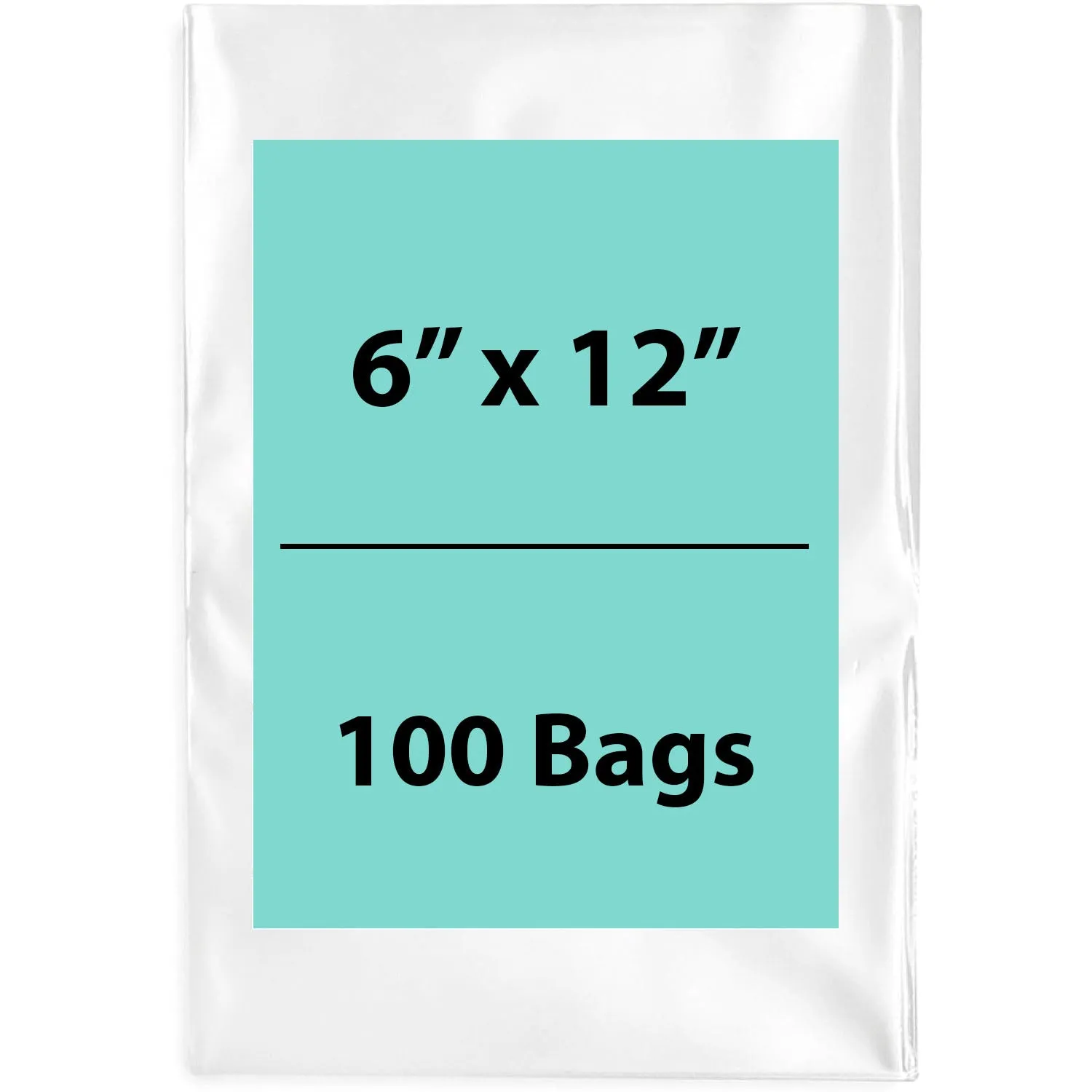 6X12 inches Clear Flat Poly Bags 4Mil Open Top (LDPE)