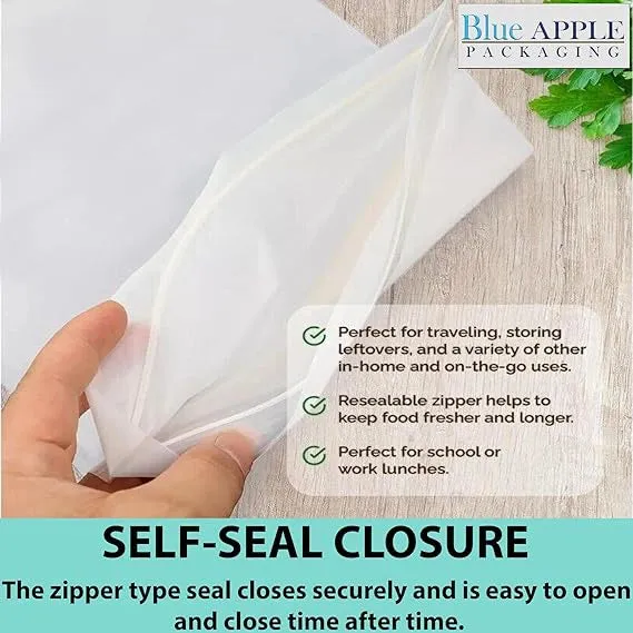 6X6 inches Zipper Sandwich Bags 1.2 Mil LDPE