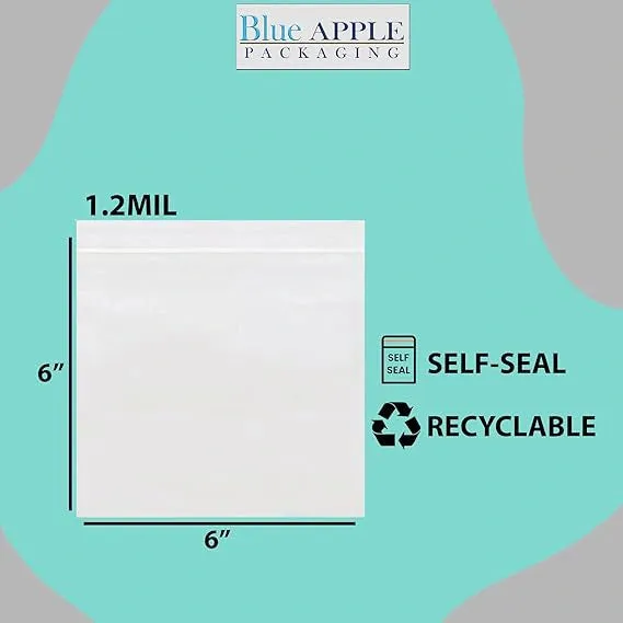 6X6 inches Zipper Sandwich Bags 1.2 Mil LDPE