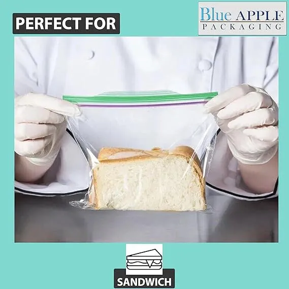 6X6 inches Zipper Sandwich Bags 1.2 Mil LDPE