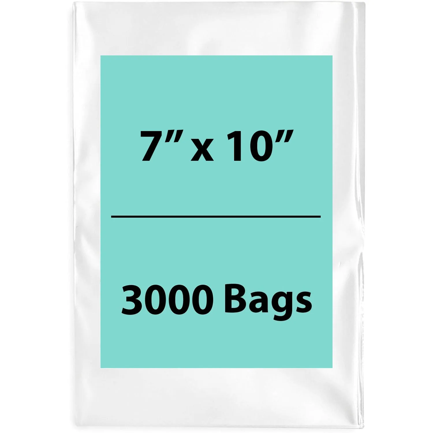 7X10 inches Clear Flat Poly Bags 3Mil Open Top (LDPE)